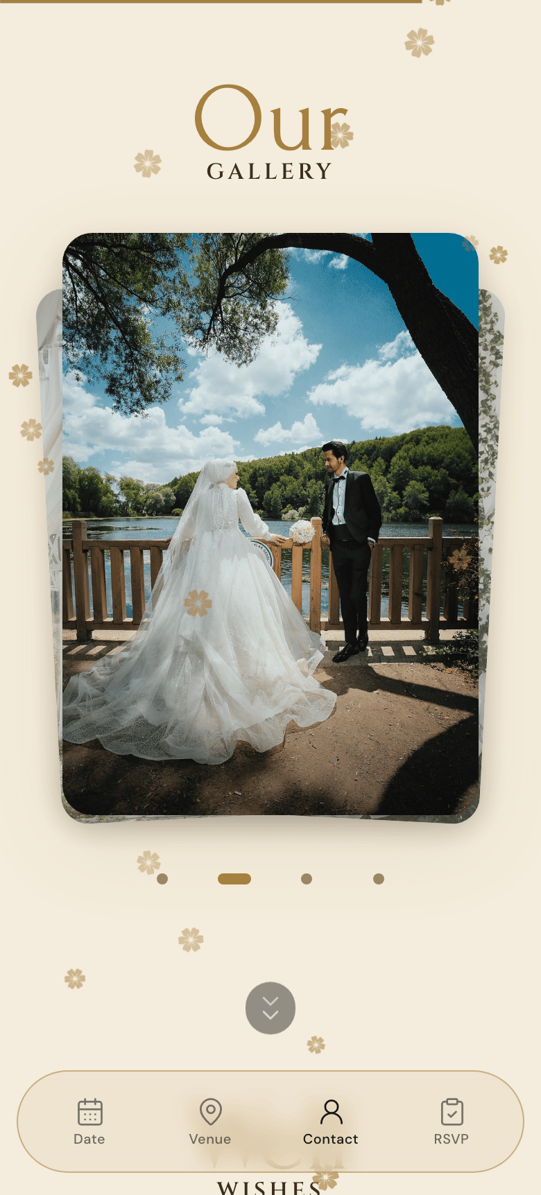 EkadInvite photo gallery showing event photos in a grid inside the invitation card