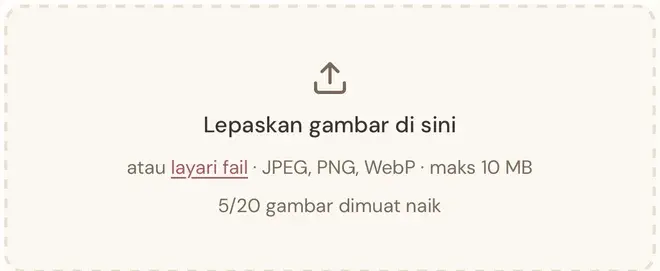 Galeri Foto seperti yang dipaparkan dalam dashboard anda