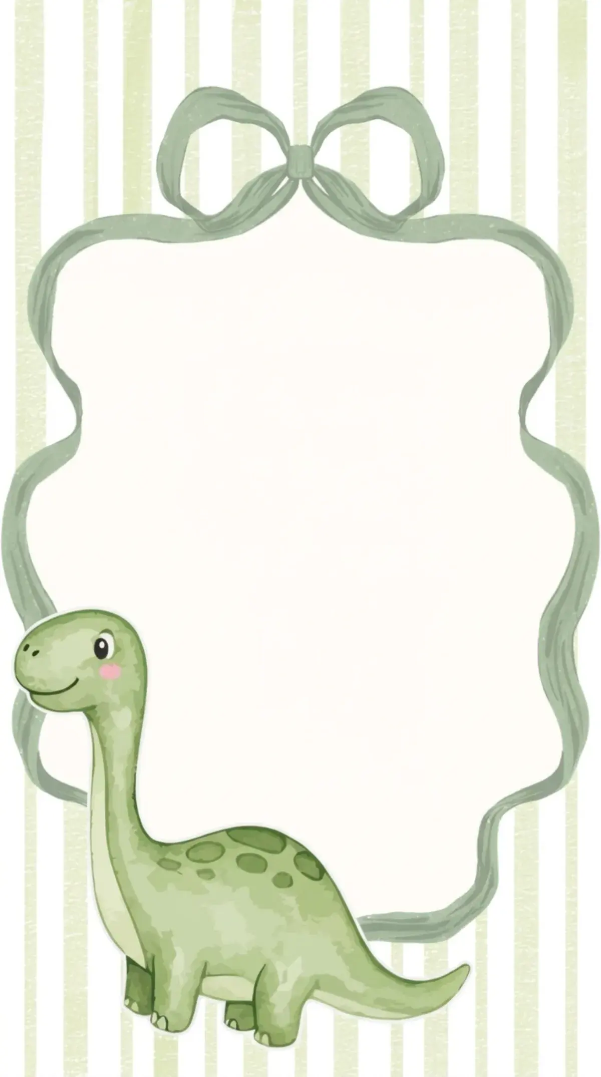 Baby Dino Ribbon Frame