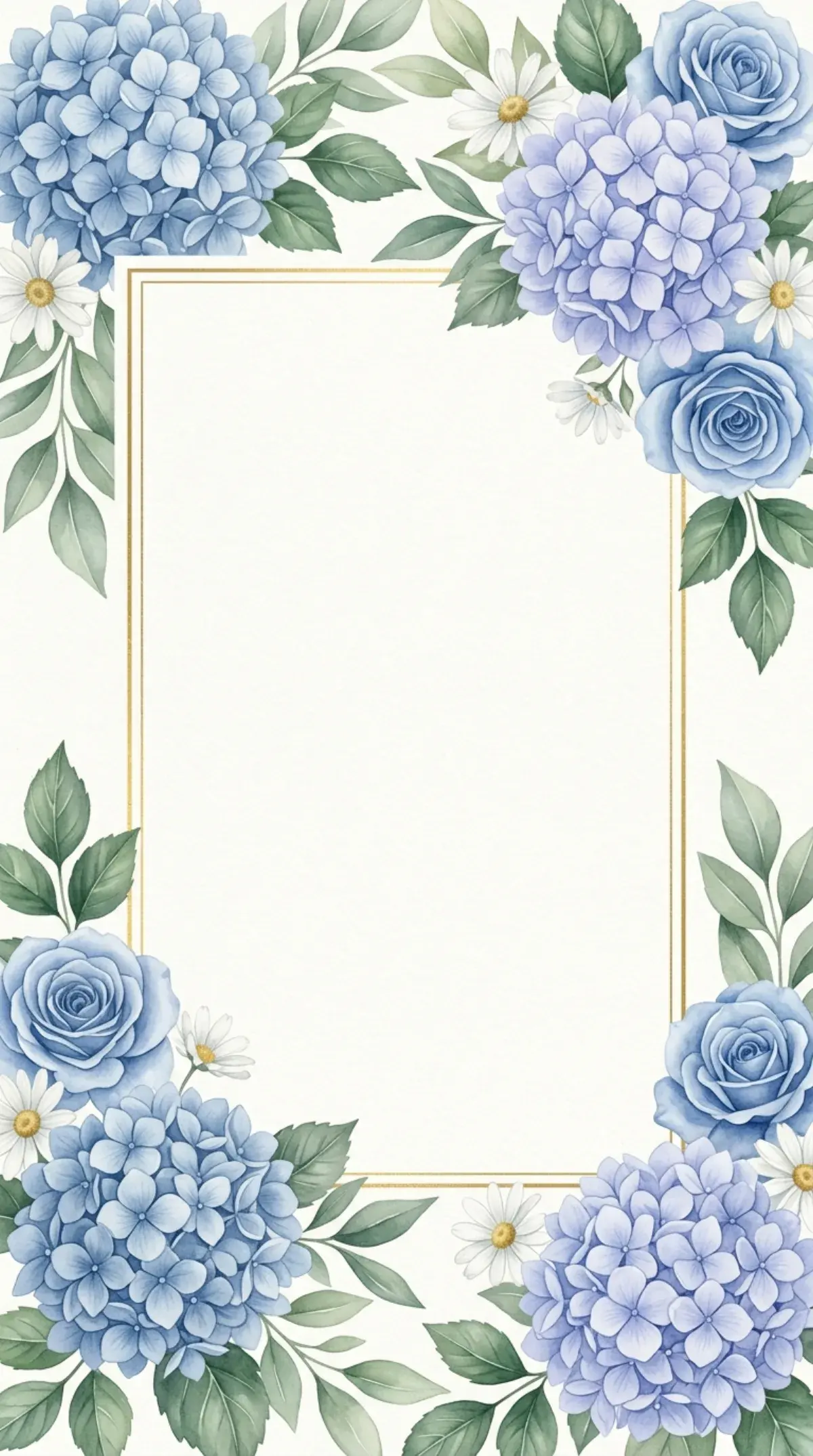 Blue Hydrangea Frame