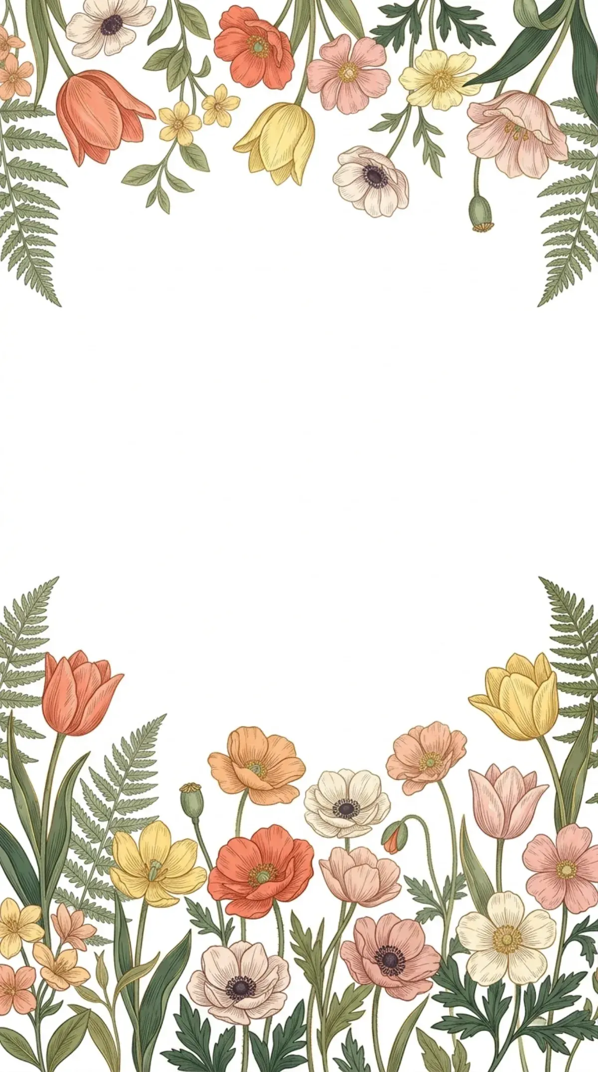 Botanical Poppy Field