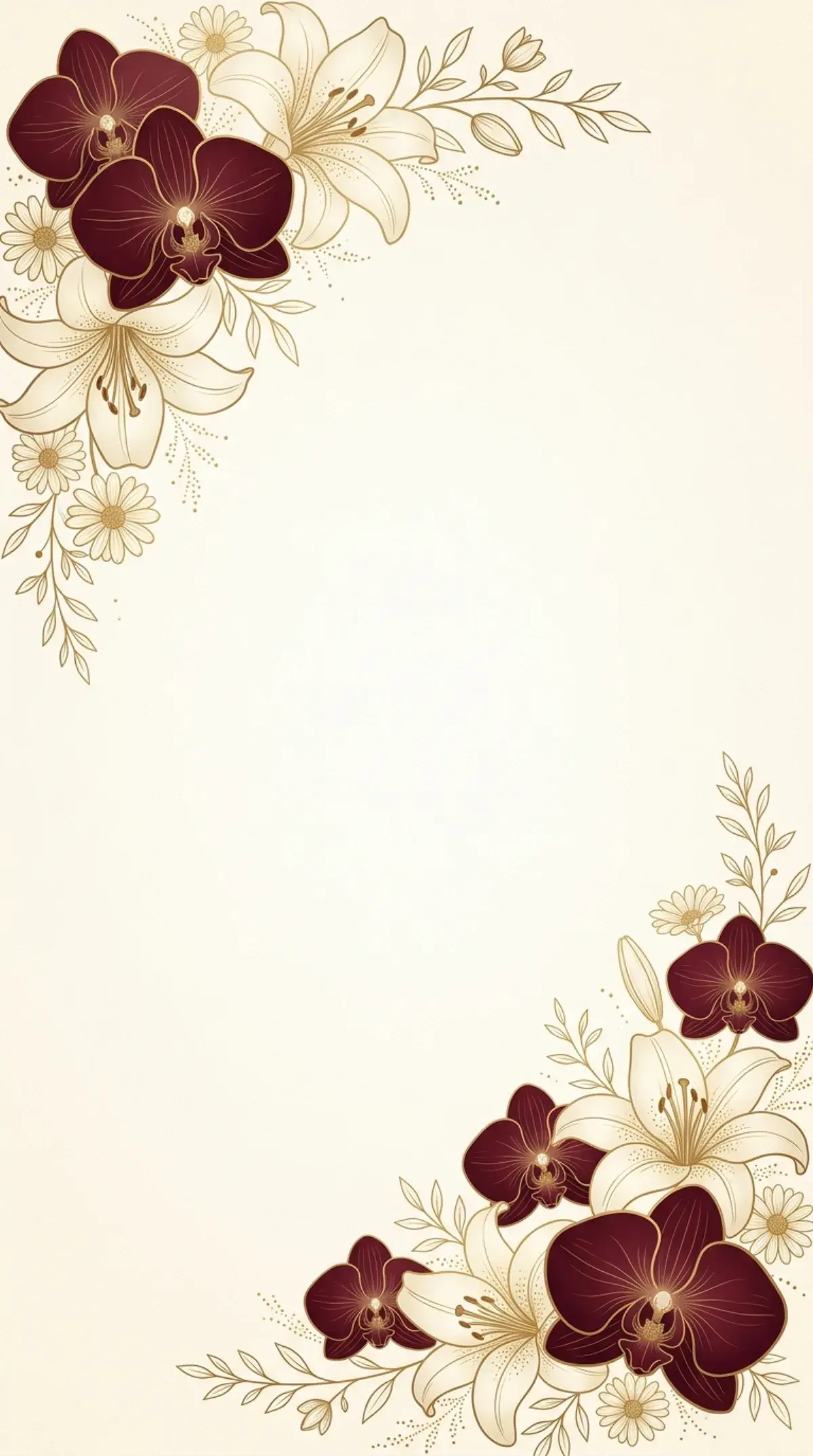 Burgundy Orchid Corners