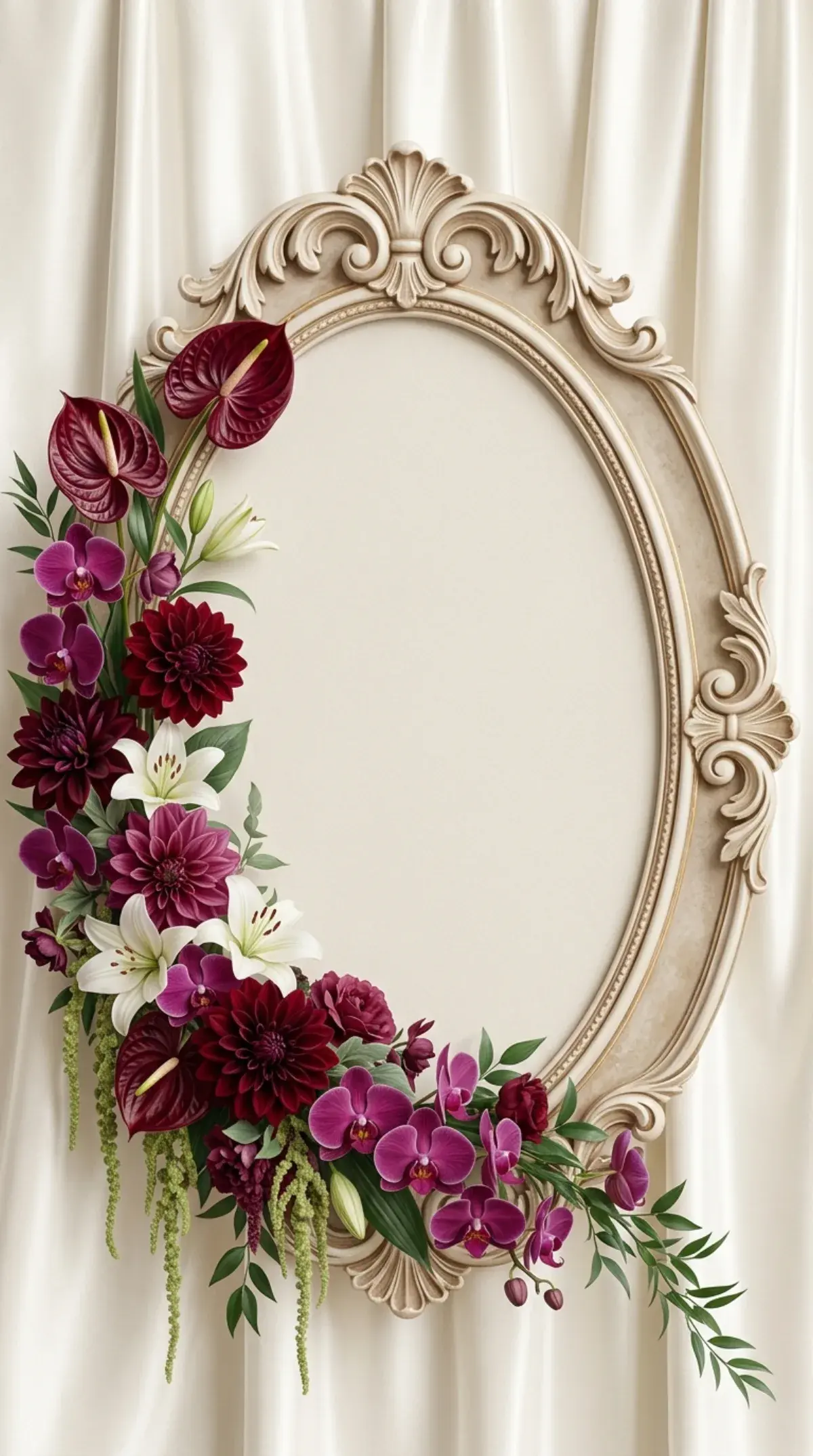 Burgundy Orchid Frame