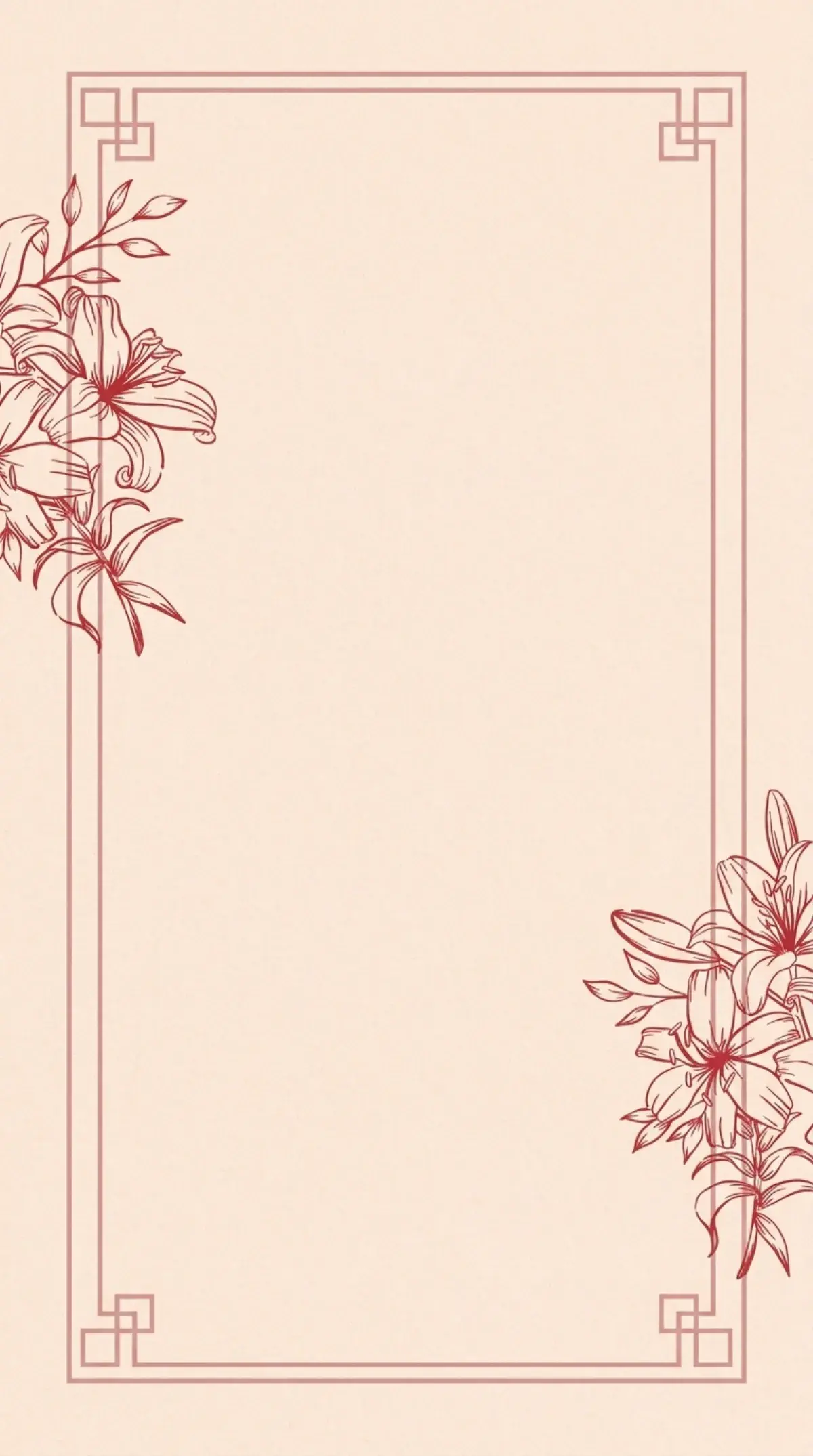 Coral Blossom Frame