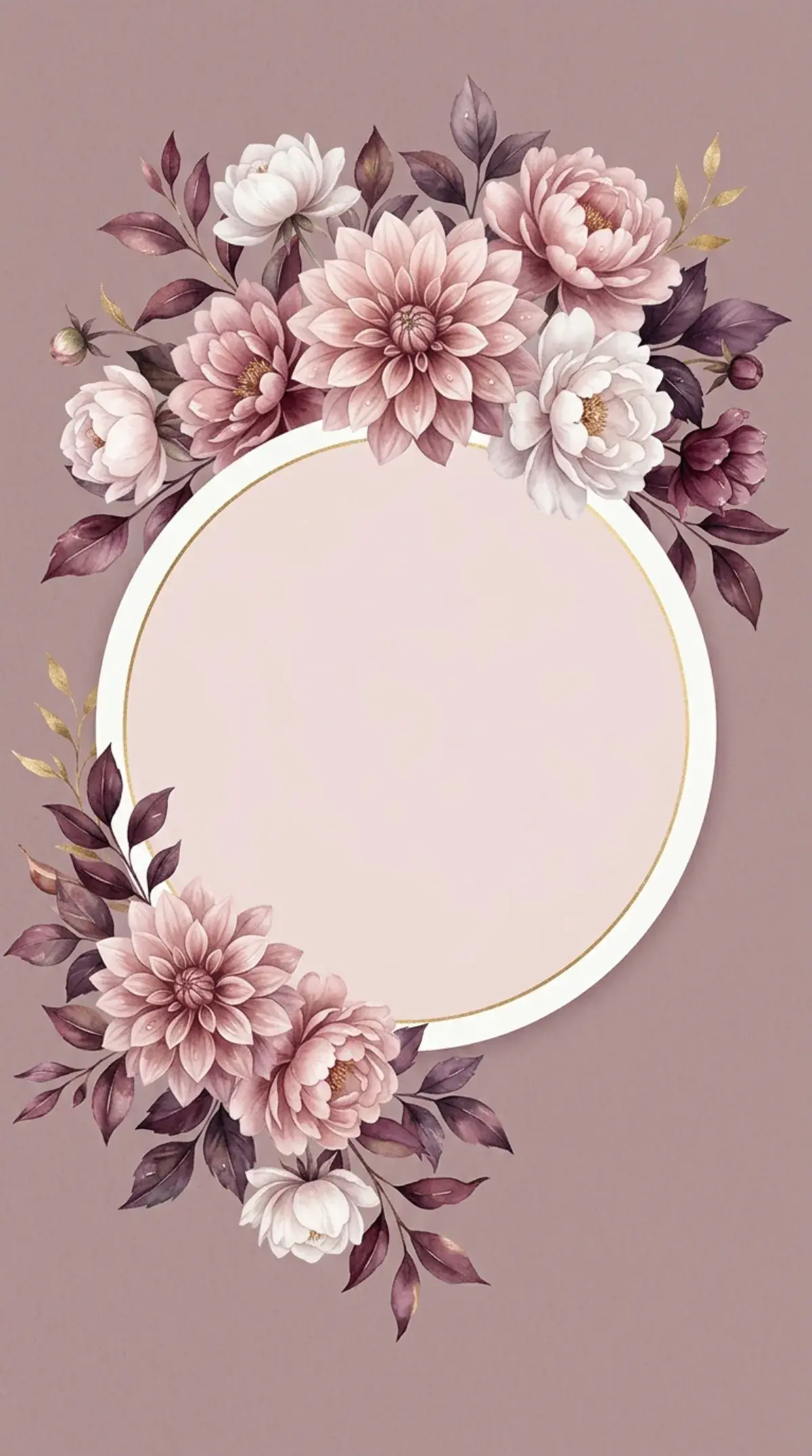 Dahlia Mauve Wreath
