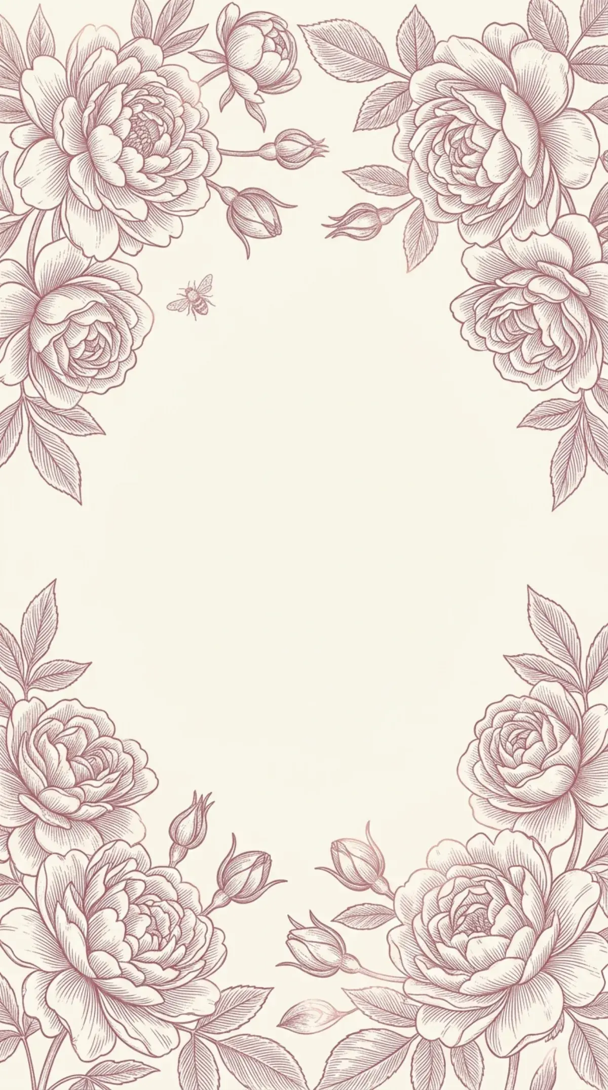 Engraved Rose Corners