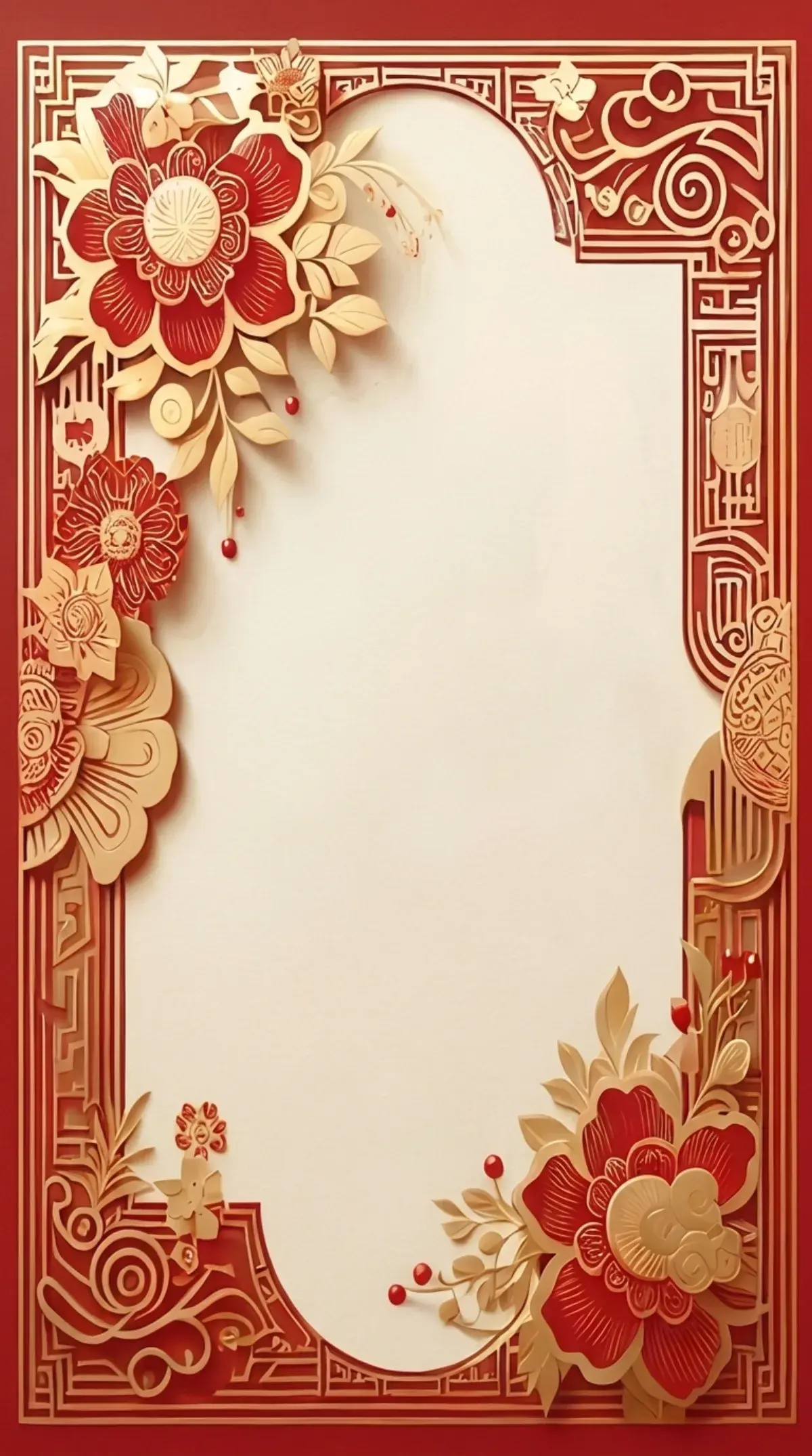 Papercut Peony Oval