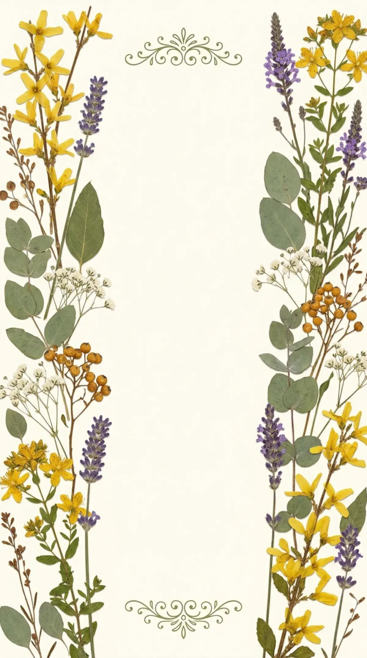 Pressed Wildflower Columns