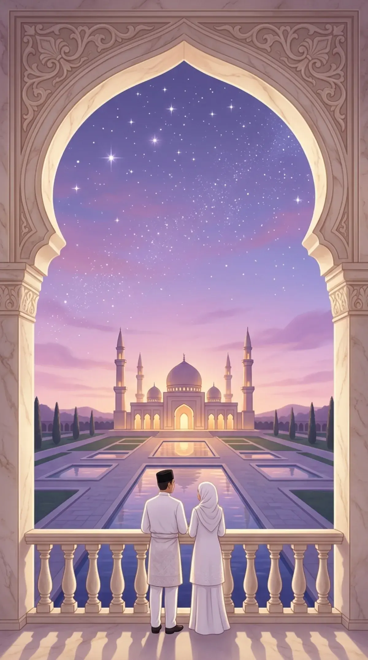 Starlit Mosque Balcony