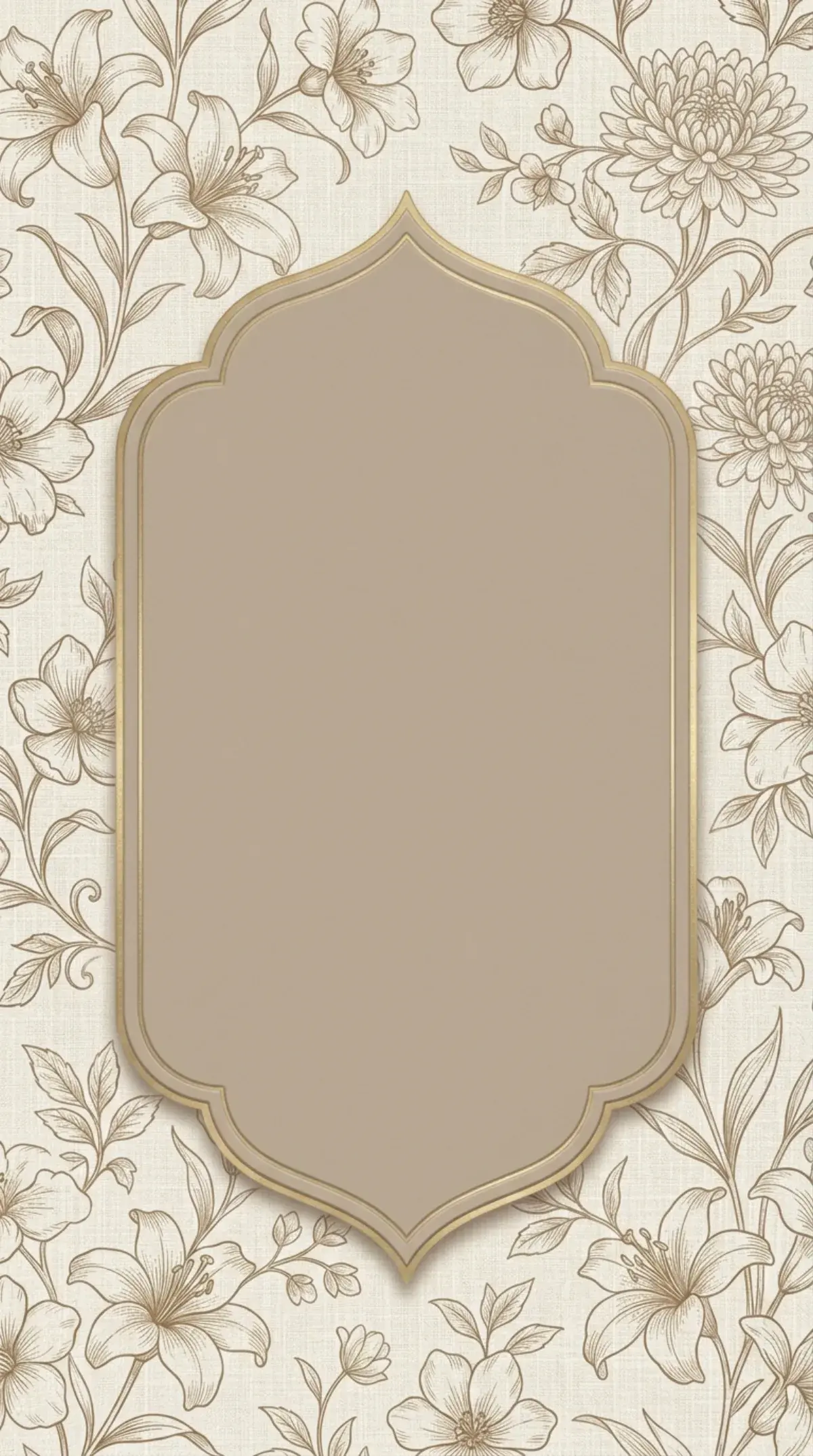 Taupe Damask Arch