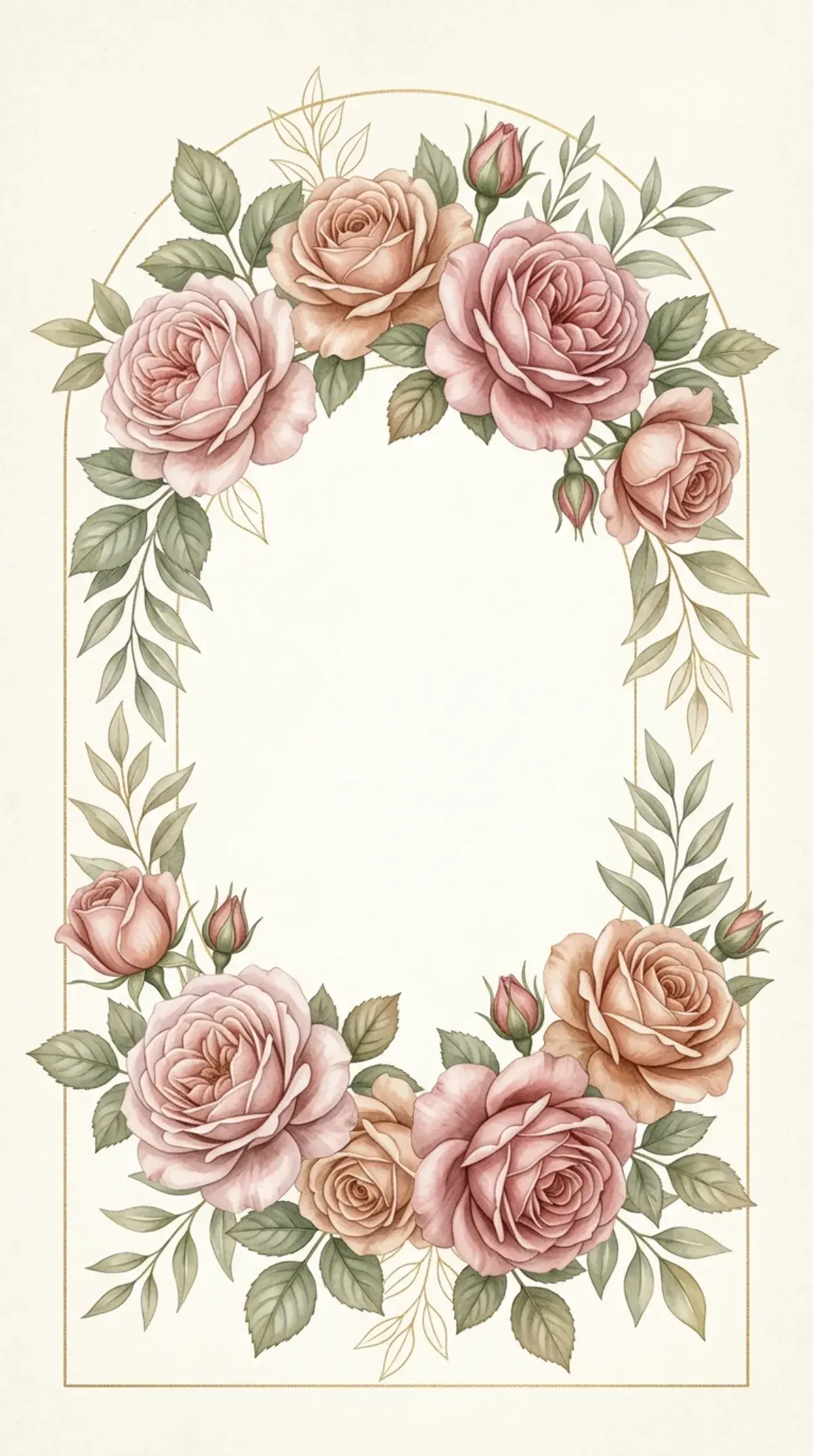 Vintage Rose Wreath